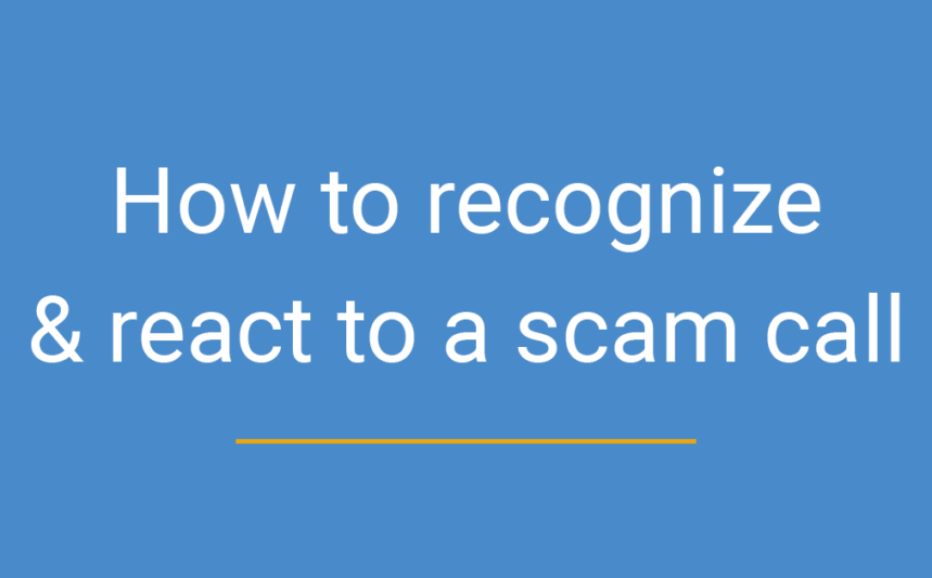 recognize a scam call